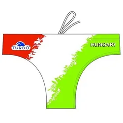 Hungary New Swimming Brief Green / White L Men