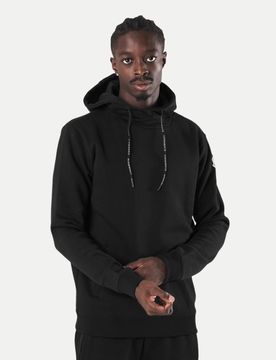 Hoodie mit fleece patch Schwarz S