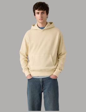 Felpa cappuccio beige A84350034