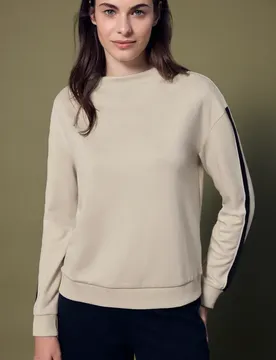 Street One Shirt mit Akzentstreifen female Beige