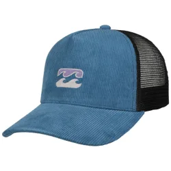 Waves Icon Trucker Corduroy Cap by - blue - Female - Size: One Size