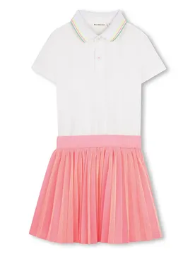 Robe à Manches Courtes U21830 White 4 Années Fille