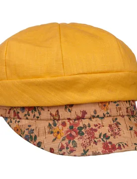 Sevola Newsboy Cap by - yellow - Damen - Size: One Size - bedacht - FashionsVida