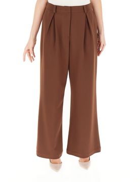 Pantalone con pinces MARRONE 42