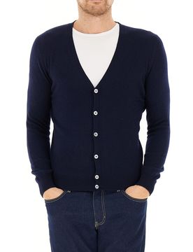 Cardigan scollo V BLU NOTTE 56