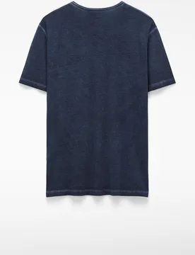 Camiseta de manga corta de hombre regular fit efecto lavado - Adolfo Dominguez - FashionsVida