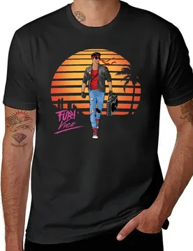 Kung Fury Vice T-Shirt oversized anime stuff street wear tshirts for men - Aliexpress - FashionsVida