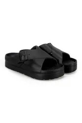 Womens Solbounce Cross Front Buckle Slider - - Size: 8