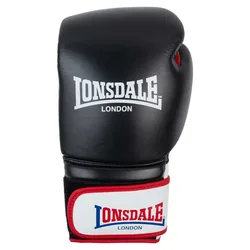 Gants De Boxe En Cuir Winstone Black / White / Red 10 oz