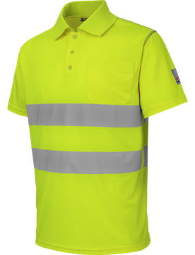 Polo de travail haute-visibilité LUMEN jaune Jaune