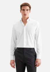 Comfort Performance-Hemd Uni Weiß 40