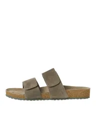 Suede Two Strap Sandals Tan male