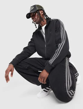 Firebird Denim Track Top - Herren, Schwarz - male - Size: L - adidas Originals - FashionsVida