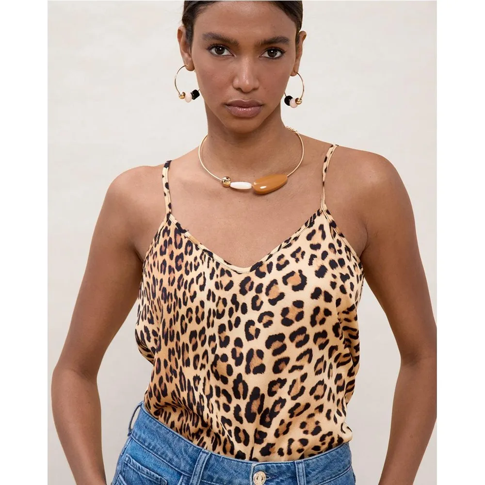 Top de mujer lencero animal print - Lola Casademunt - FashionsVida
