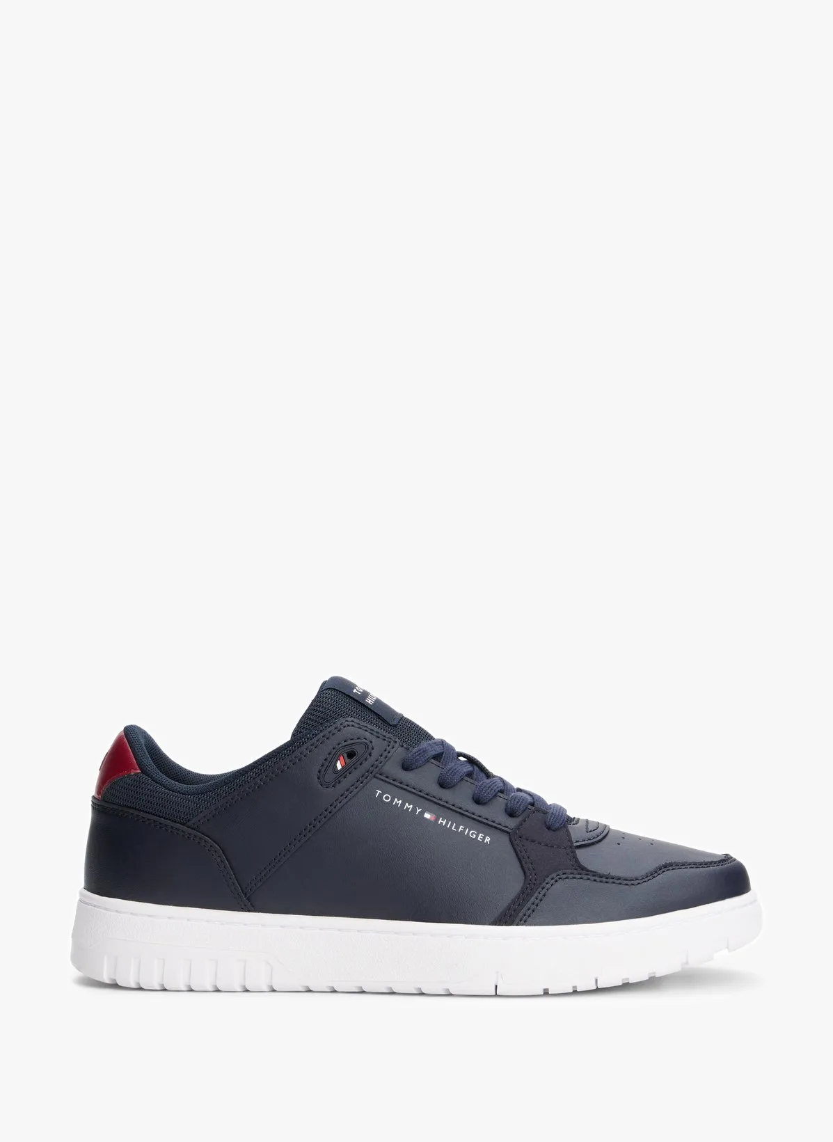 Chaussures de basket multitextures crantées avec cuir - Tommy hilfiger - FashionsVida