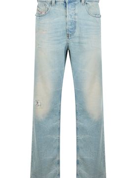 Straight Jeans in Cotton-Blend Denim