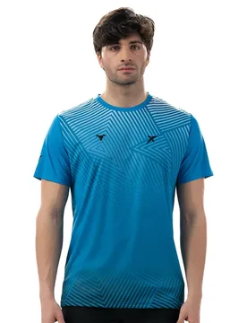 Abian Campa Short Sleeve T-shirt Blue S - Drop Shot - FashionsVida