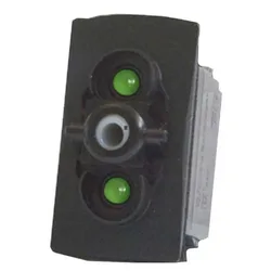 Push On-off-on Switch Green (12V DC) Double Pole unisex