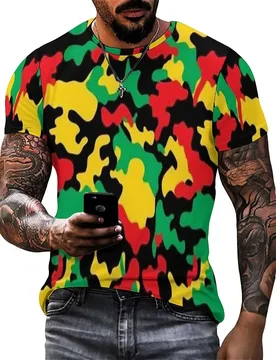 Retro Cute Anime Pattern Men's 3D Printed Short Sleeve T-Shirt - Crew Neck - Aliexpress - FashionsVida