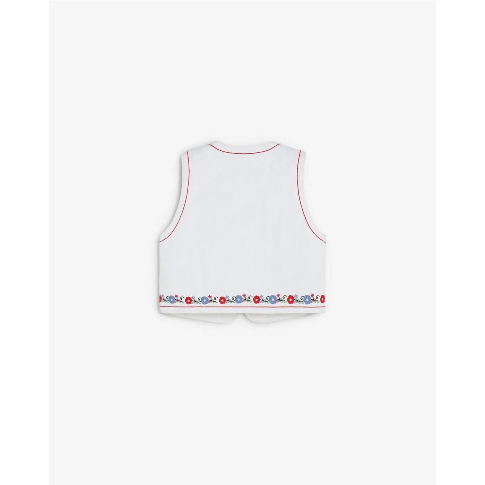 Chaleco de mujer bordado en tejido acolchado - Scalpers - FashionsVida
