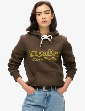 Superdry Damen Hoodie mit Archive-grafik Braun - Größe: 38 - 79.99 - FashionsVida