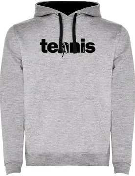 Word Tennis Two-colour Hoodie Heather Grey / Black XL - Kruskis - FashionsVida