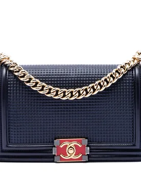 Old Medium Lambskin Embossed Cube Boy Flap - Chanel - FashionsVida