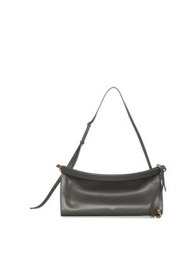 Borsa media in pelle Le Click East West