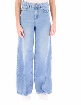 Jeans wide leg BLU CHIARO 38