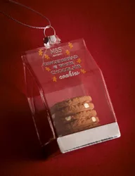 Glass Hanging Cookies Tree Decorations Brown Mix