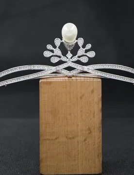 Korean Simple Cubic Zirconia Pearl Bride Wedding Crown Wedding Hair Accessories Birthday Princess Tiara CH10420A - Aliexpress - FashionsVida