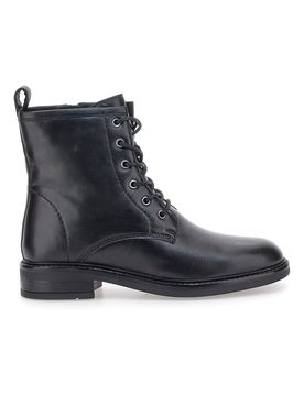 Anfibi neri con stringhe e zip laterale KI5242 39