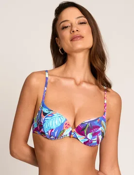 Top de bikini de mujer, moldeador con foam con aro, colección sunset - Selmark - FashionsVida