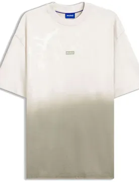 Hugo T-shirt à Manches Courtes Nalono 10250555 Blue Beige Overflow S