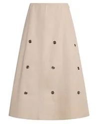 Falda midi Mujer Gris perla 34 Mujer
