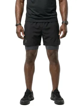 Pantaloni Corti 2 In 1 Black L