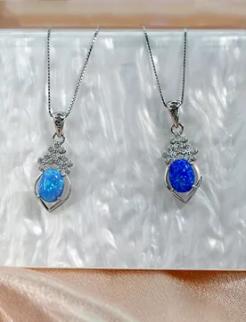Sterling Silver 3 Flower Pendant Fire Opal Pendant for Women Jewelry Making - Aliexpress - FashionsVida