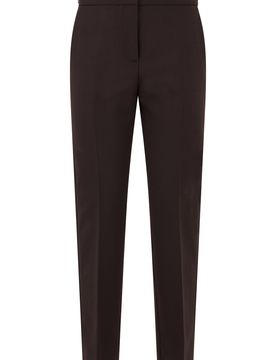 Slim-Fit Wool Trousers with Pleats and Belt