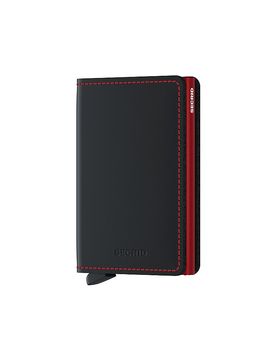 Cartera - Slimwallet Matte black & red negro