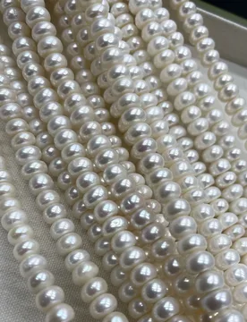 High Quality Natural Freshwater Pearl 9-10mm White Flat Beads Bead Jewelry Making DIY Necklace Bracelet Earring Accessory Gift - Aliexpress - FashionsVida