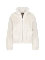 Jacke in Felloptik creme 36 damen