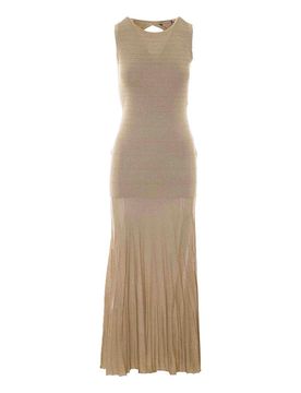 Twinset Vestito in lurex oro