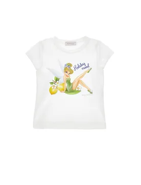T-shirt trilli bambina bianco - Monnalisa - FashionsVida
