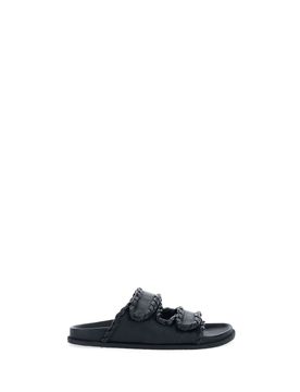 Ciabatte in pelle NERO 37