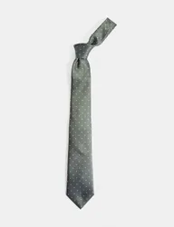 Pure Silk Polka Dot Tie Khaki male