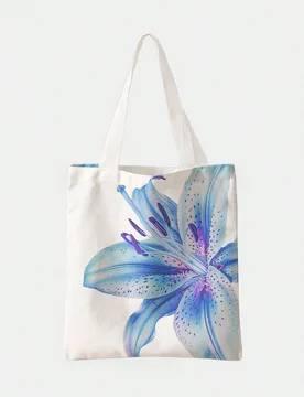 Bolsa de lona con estampado floral extra grande de doble cara, adecuada para el trabajo y el ocio - Shein - FashionsVida