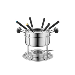 Fondueset, Edelstahl - silber