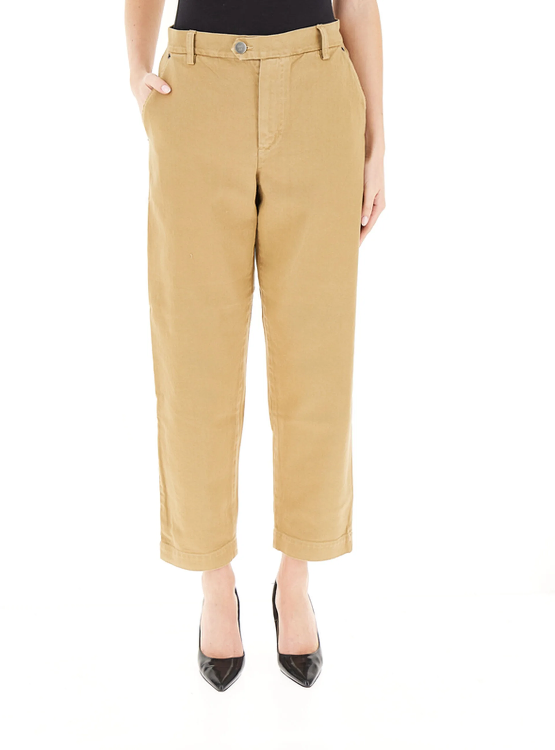 Pantalone in cotone CAMMELLO XS - MAISON CRAZY WORKER 3.2 - FashionsVida