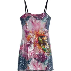 Vestido flor lentejuelas