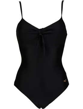 U Back Solid Damen Badeanzug, schwarz 36